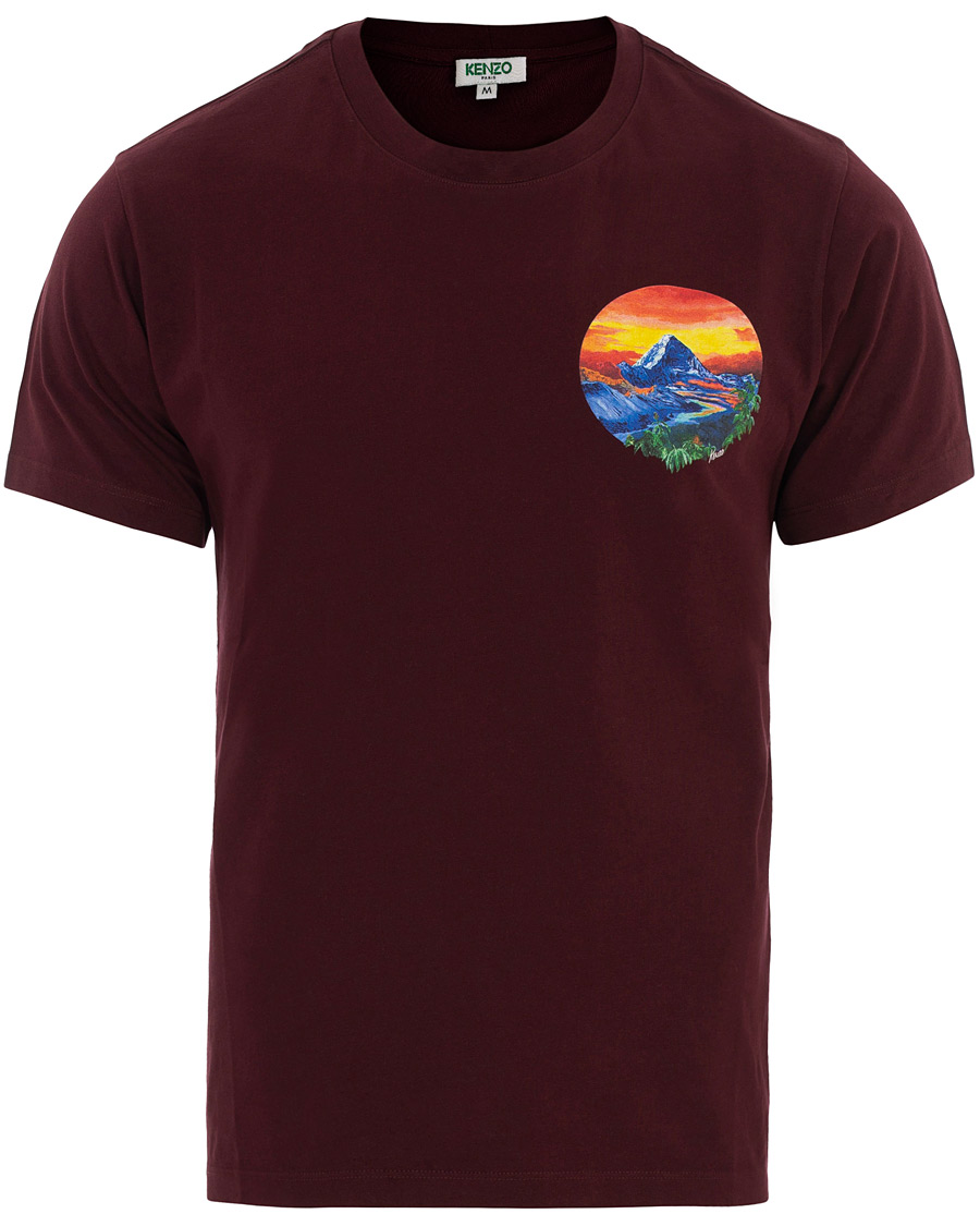 KENZO Landscape Paint Crest T shirt Dark Red KA p KENZO