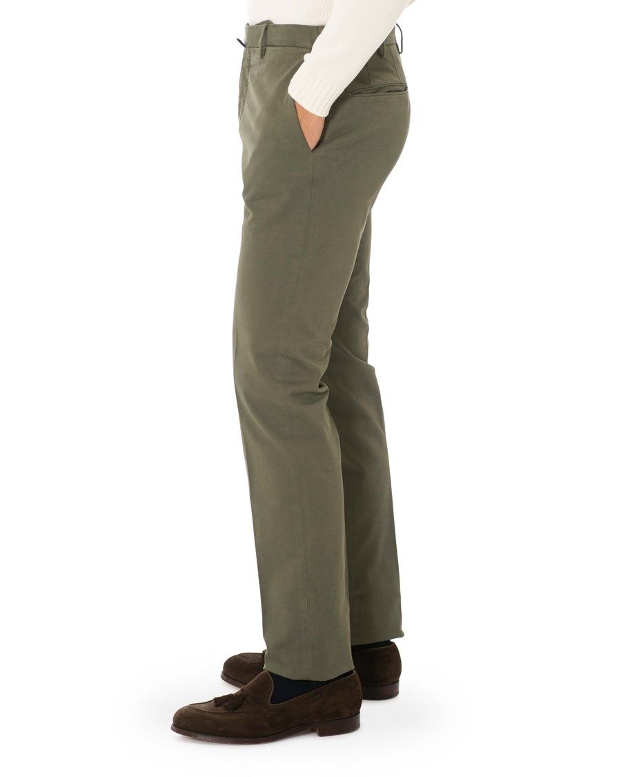 Heren | Broeken | Incotex | Slim Fit Comfort Chino Forest Green