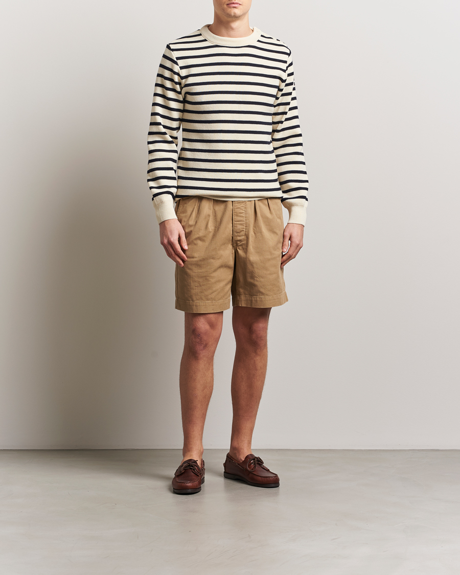 Heren | Truien | Armor-lux | Fouesnant Classic Sweater Nature/Rich Navy