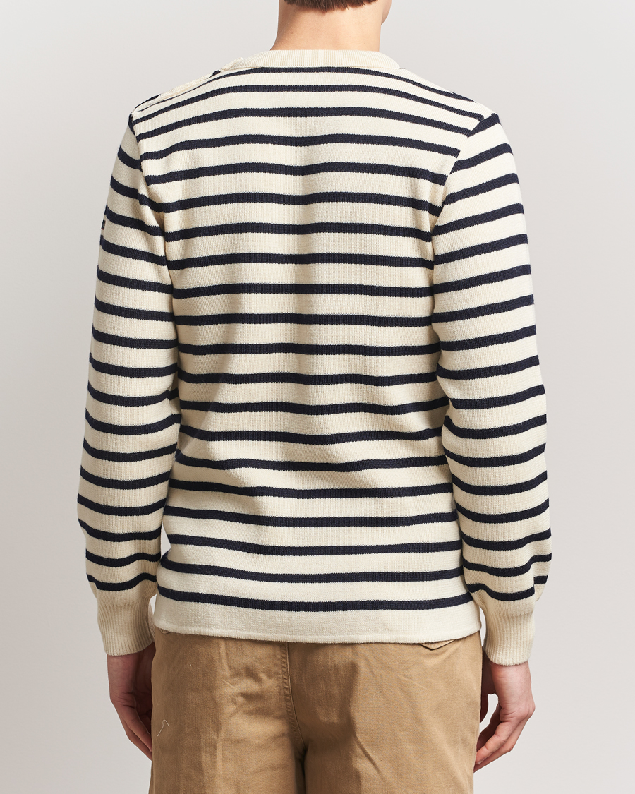 Heren | Truien | Armor-lux | Fouesnant Classic Sweater Nature/Rich Navy