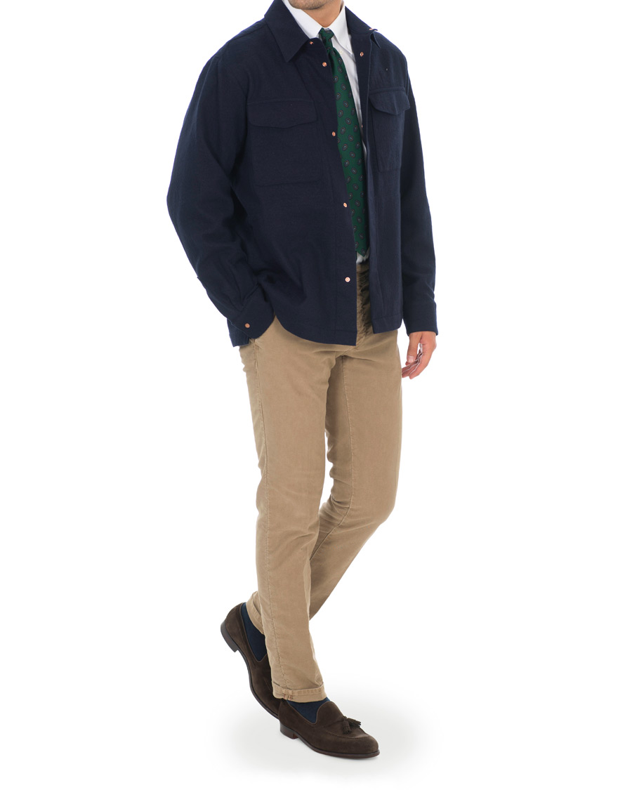 Heren | Overhemden | Private White V.C. | The CPO Wool Shirt Jacket Navy