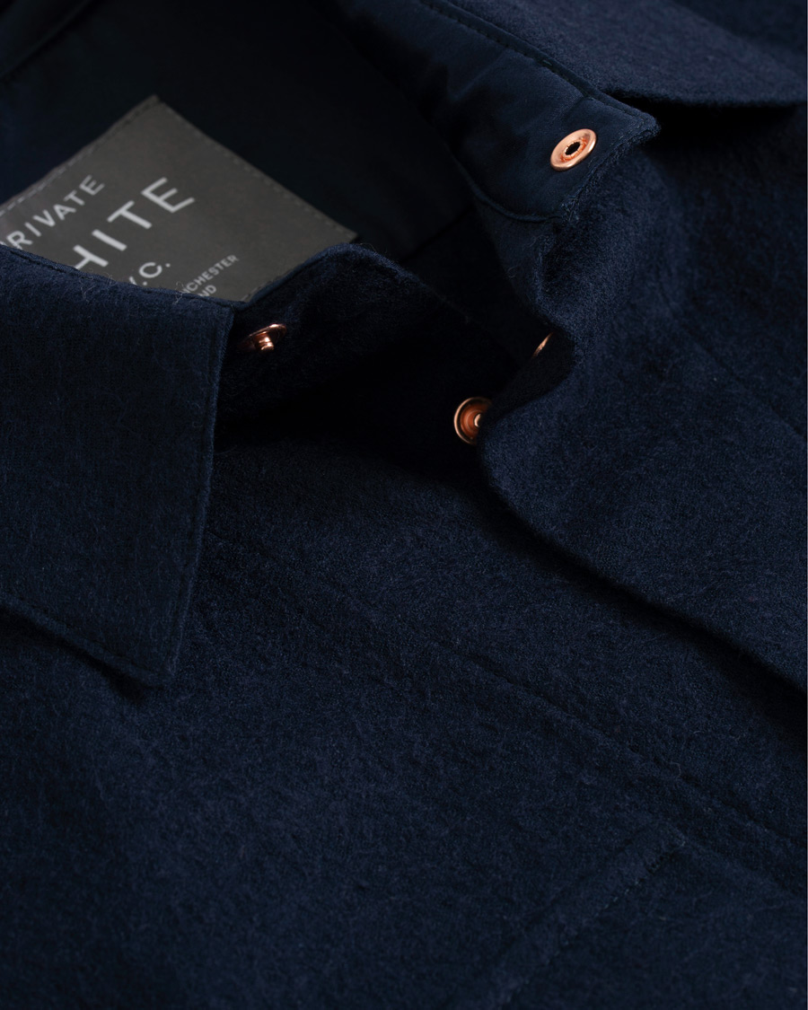 Heren | Overhemden | Private White V.C. | The CPO Wool Shirt Jacket Navy