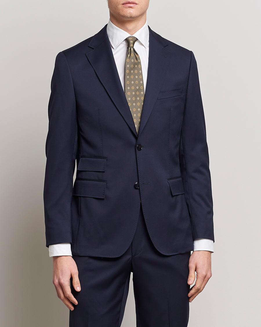 Heren |  | Morris Heritage | Prestige Wool Suit Blazer Navy