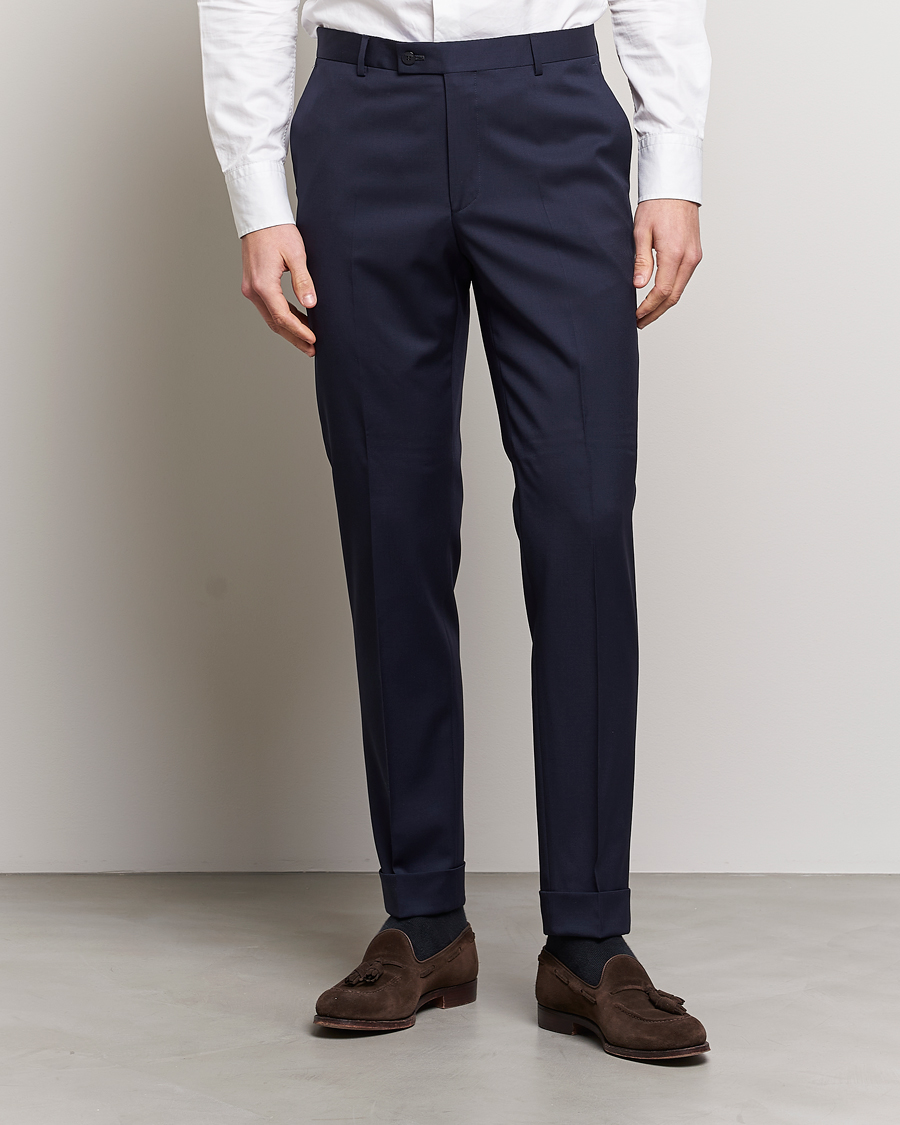 Heren |  | Morris Heritage | Morris Prestige Wool Suit Trousers Navy