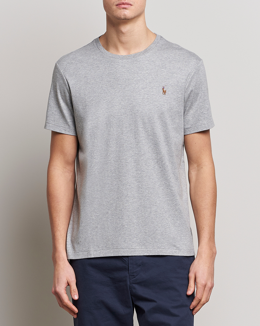 Heren |  | Polo Ralph Lauren | Luxury Pima Cotton Crew Neck T-Shirt Andover Heather