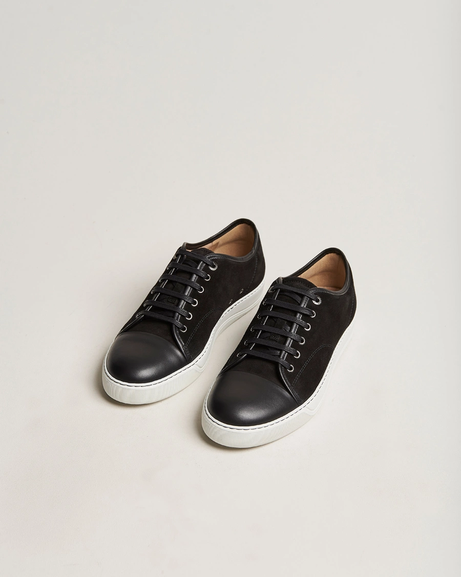 Heren |  | Lanvin | Nappa Cap Toe Sneaker Black