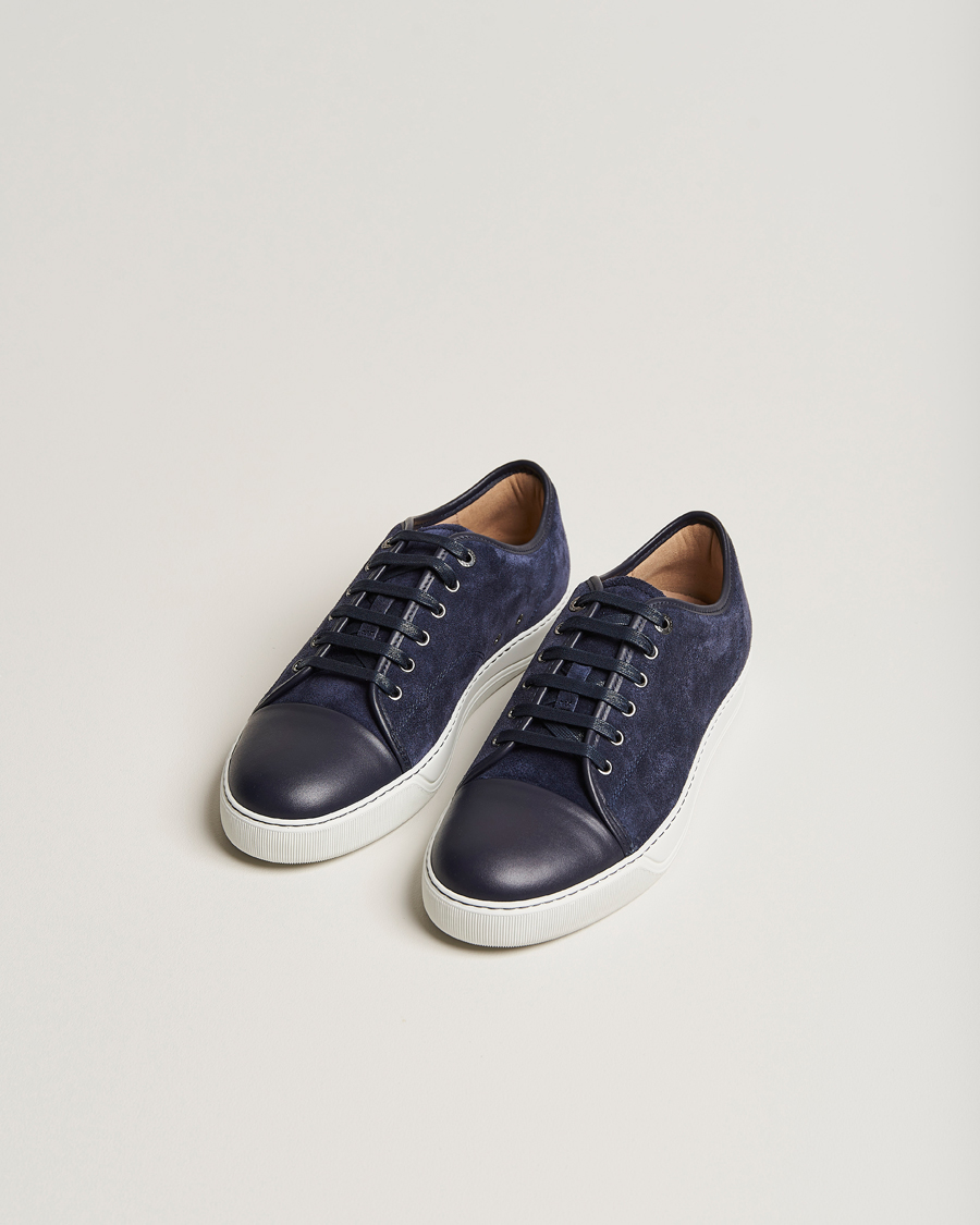 Lanvin Nappa Cap Toe Sneaker Navy Man CareOfCarl