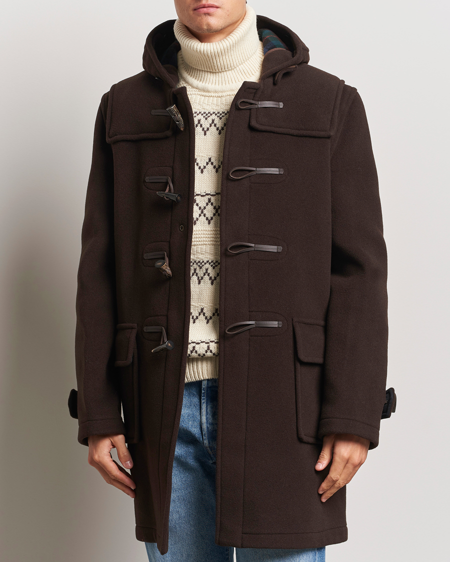 Heren |  | Gloverall | Morris Duffle Coat Brown/Tartan