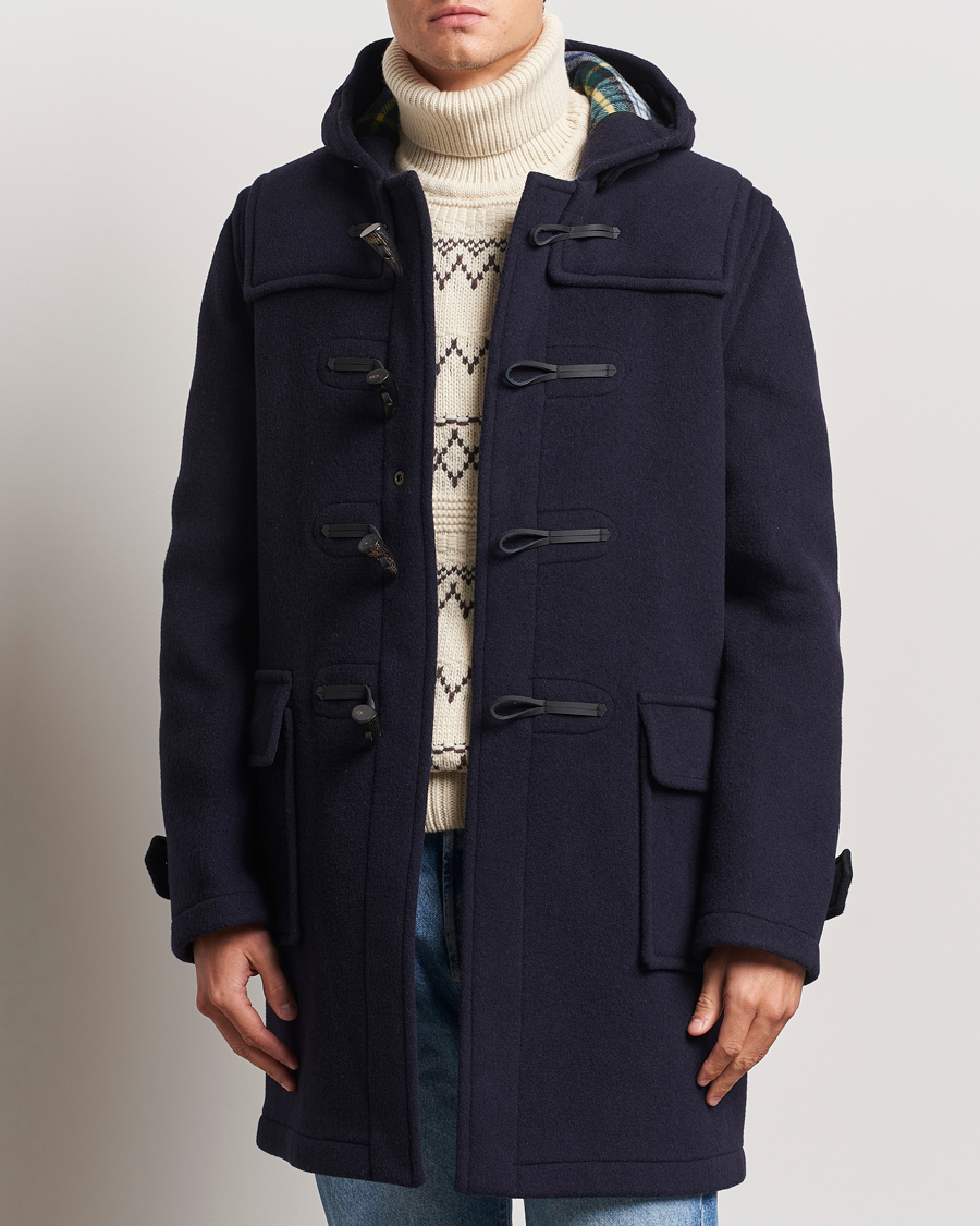 Heren |  | Gloverall | Morris Duffle Coat Navy/Dress Gordon