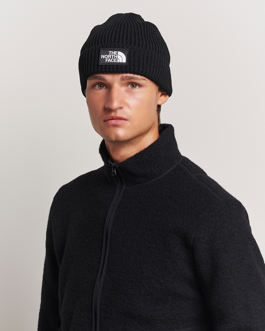 Heren |  | The North Face | Logo Box Cuffed Beanie Black