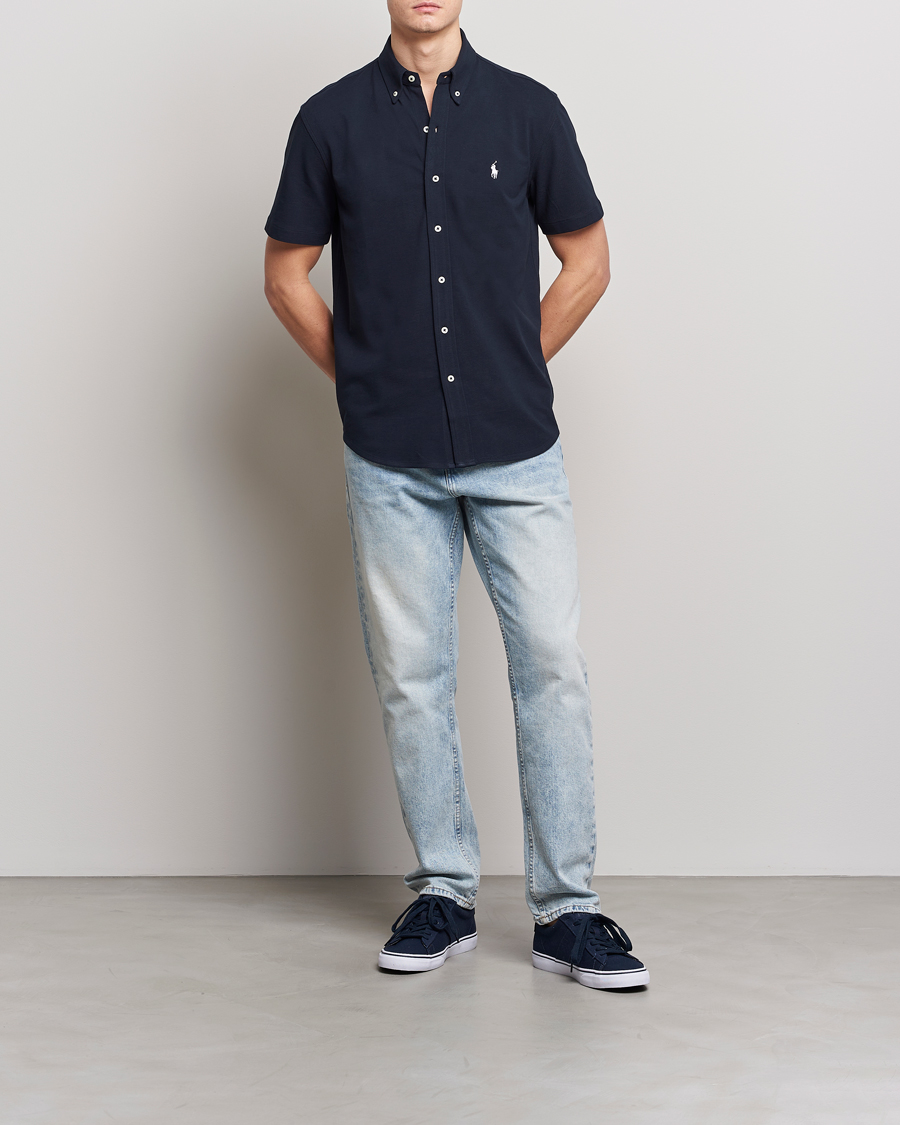 Heren | Overhemden | Polo Ralph Lauren | Featherweight Mesh Short Sleeve Shirt Aviator Navy