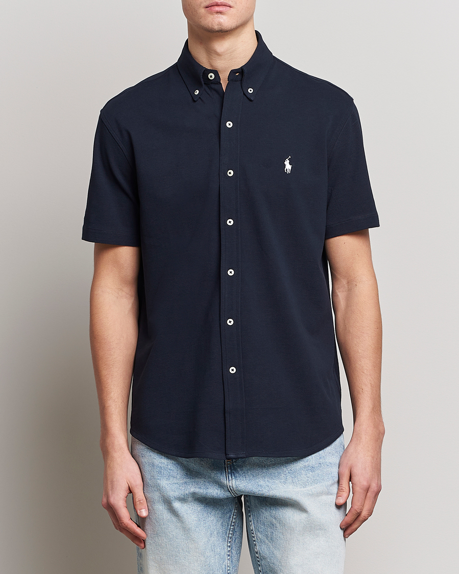 Heren |  | Polo Ralph Lauren | Featherweight Mesh Short Sleeve Shirt Aviator Navy