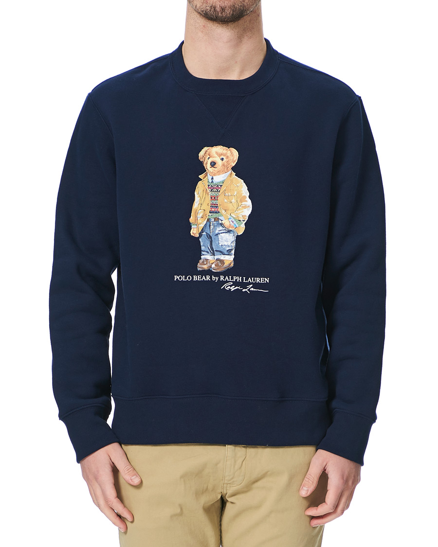 Heren | Truien | Polo Ralph Lauren | Printed Ivy Bear Fleece Sweatshirt Cruise Navy