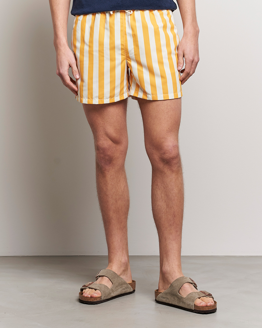 Heren |  | Ripa Ripa | Paraggi Striped Swimshorts Yellow/White