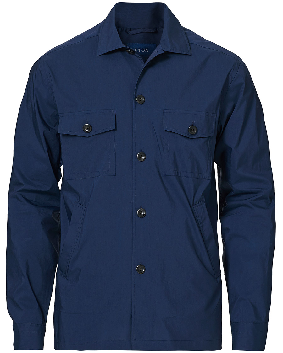 Heren | Overhemden | Eton | Cotton/Nylon Overshirt Navy