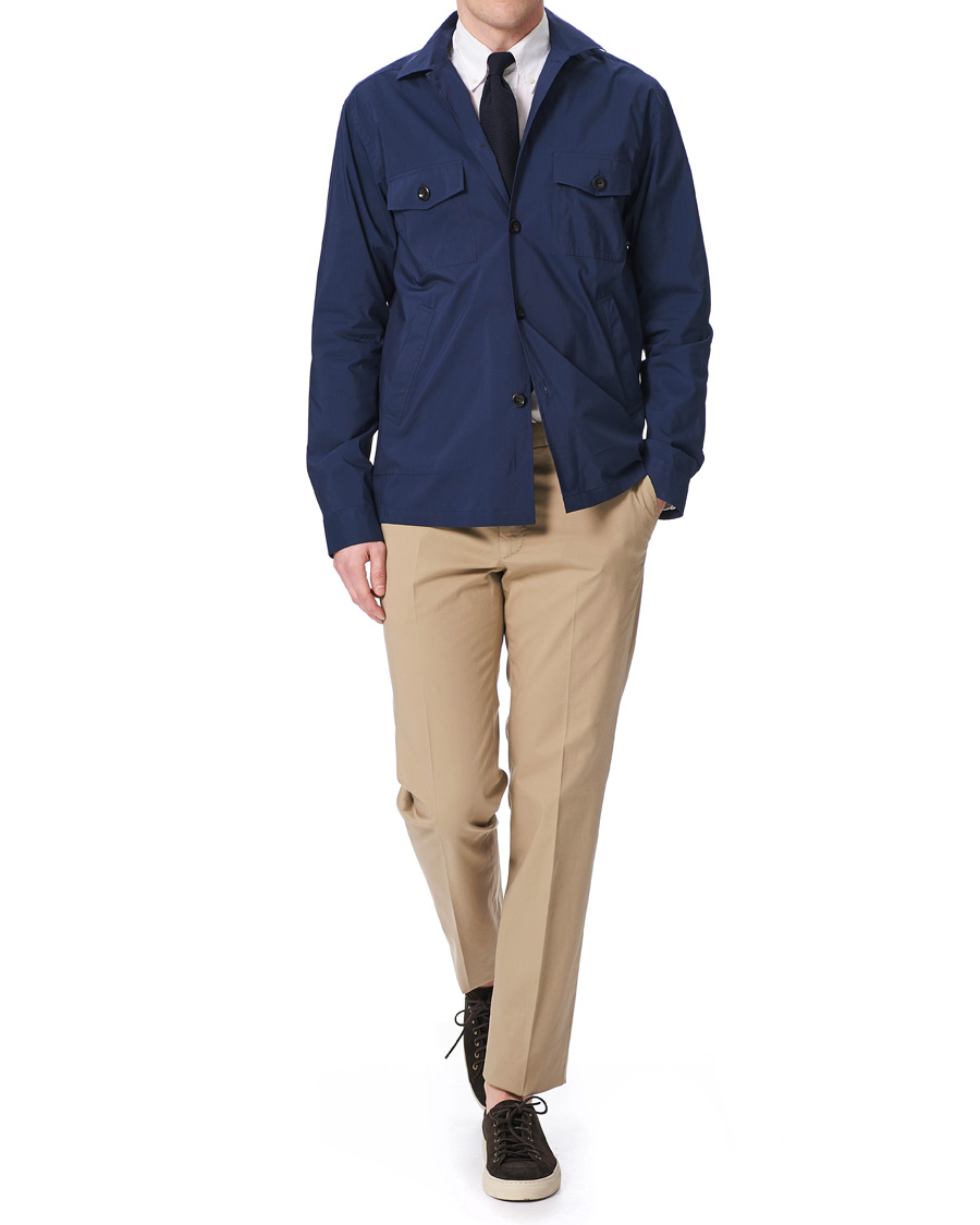 Heren | Overhemden | Eton | Cotton/Nylon Overshirt Navy