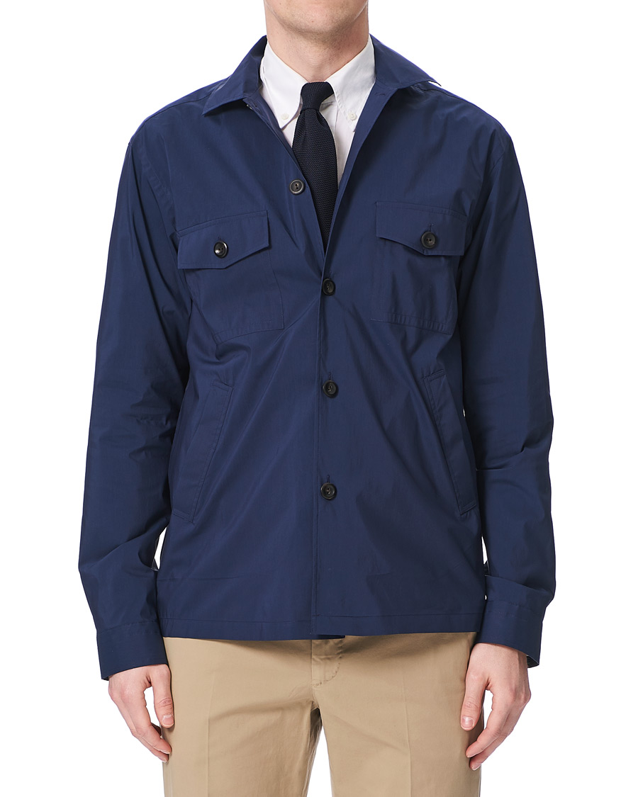 Heren | Overhemden | Eton | Cotton/Nylon Overshirt Navy