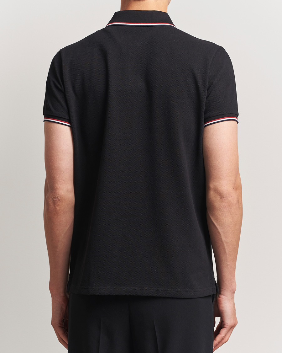 Heren | Polo's | Moncler | Contrast Rib Polo Black
