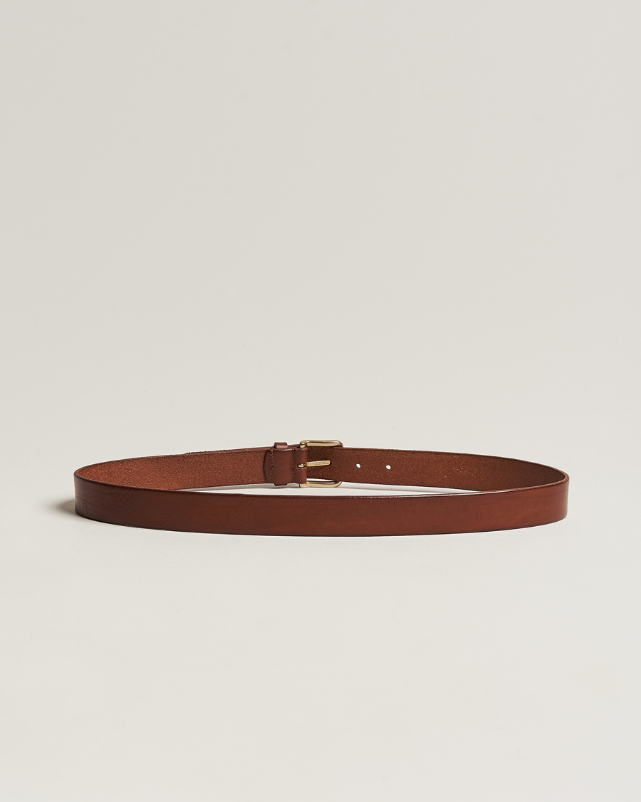 Heren |  | Anderson\'s | Leather Belt 3 cm Cognac
