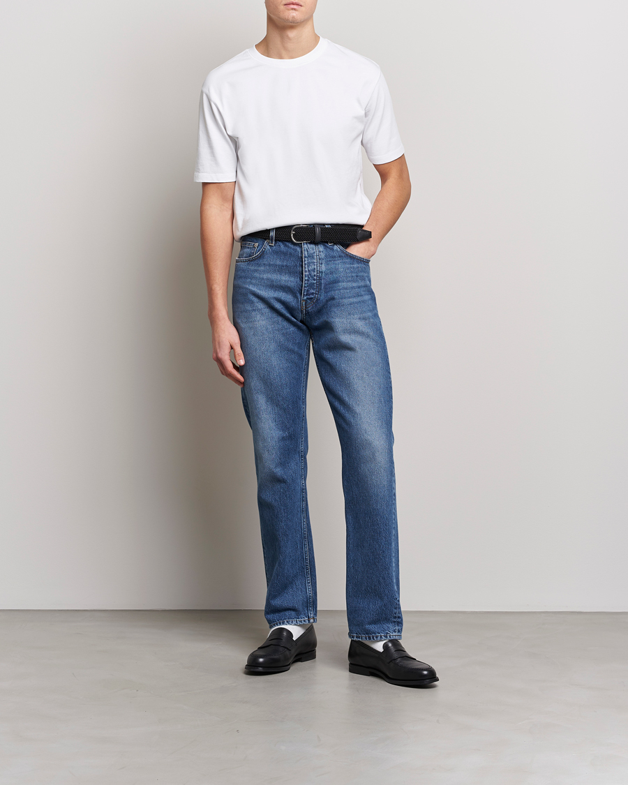 Heren | T-shirts | Drake's | Short Sleeve Hiking T-Shirt White
