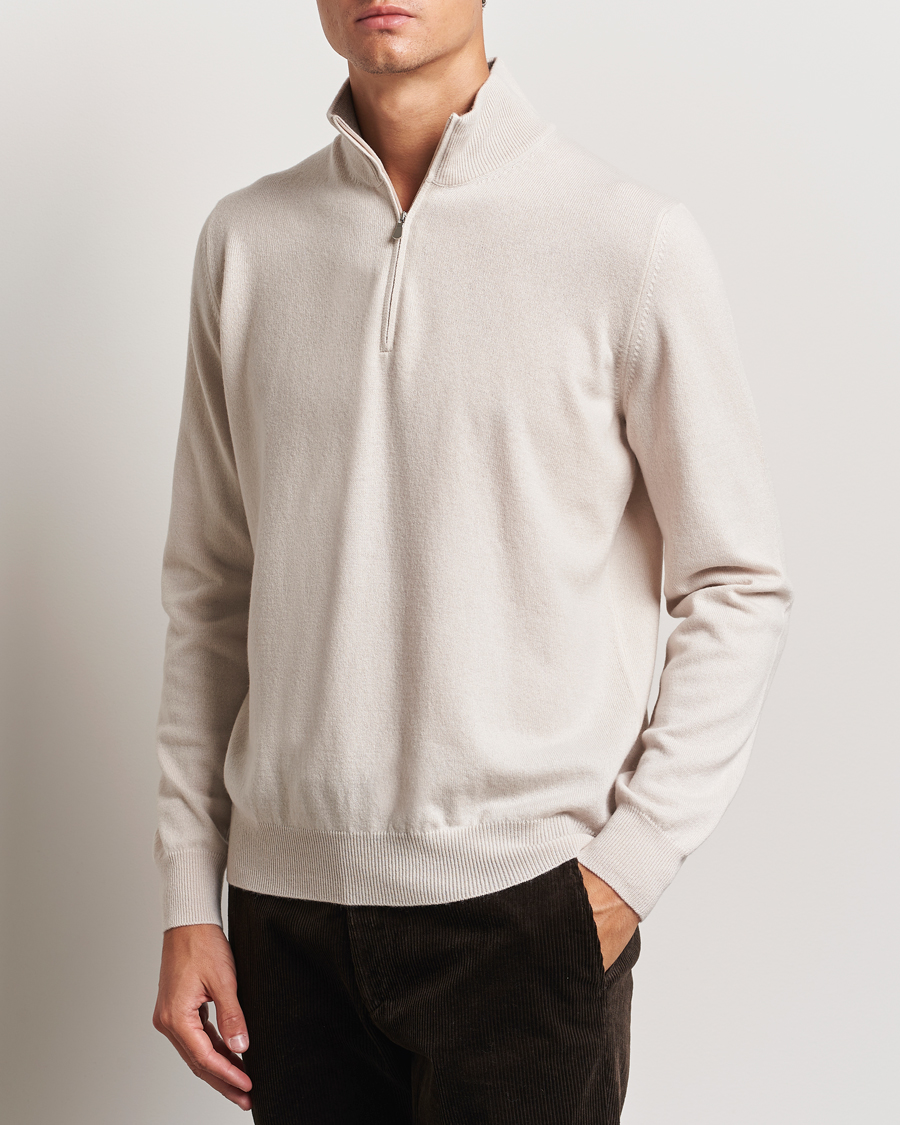 Heren |  | Gran Sasso | Wool/Cashmere Half Zip Cream