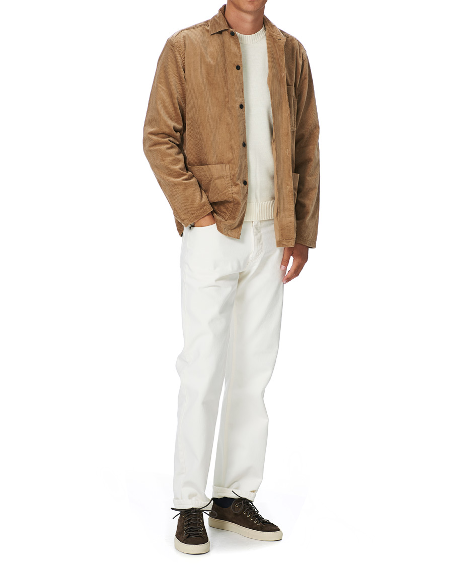 Heren | Overhemden | Eton | Cotton Corduroy Overshirt Beige