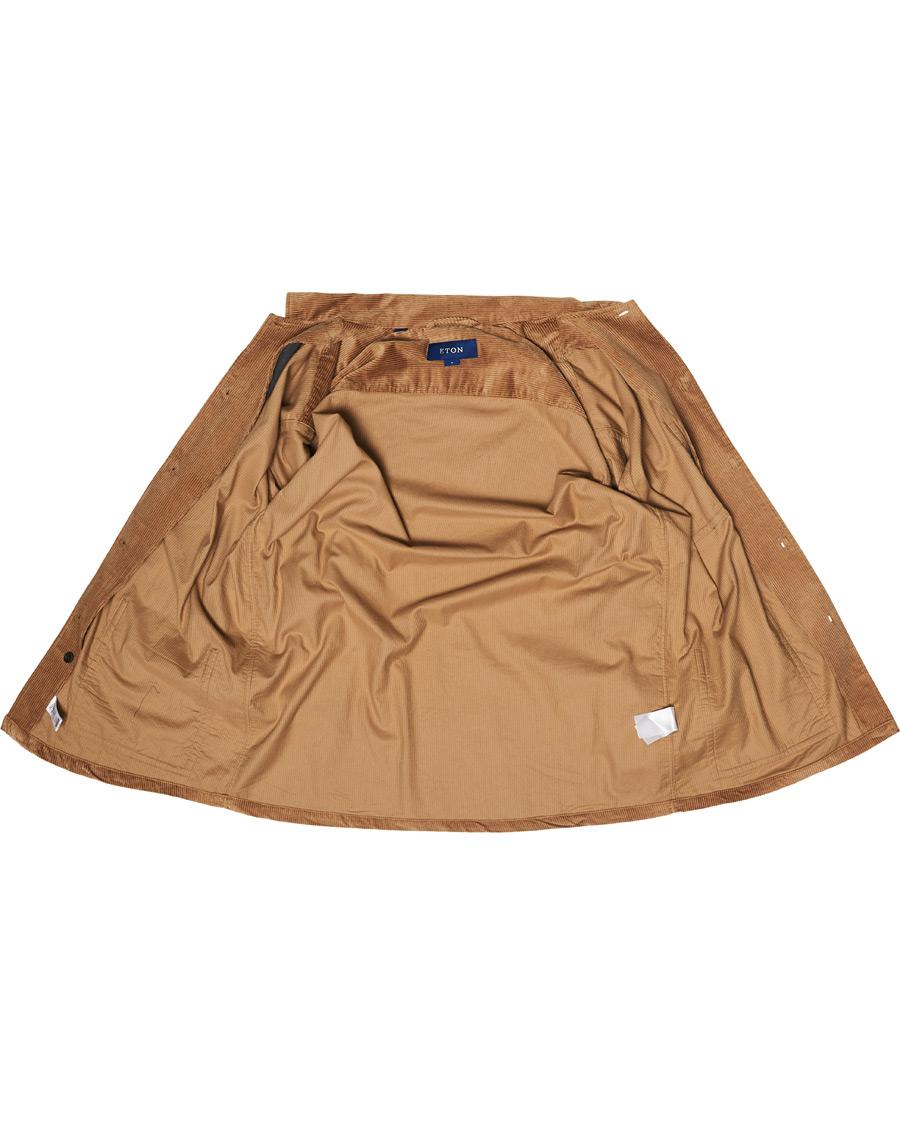 Heren | Overhemden | Eton | Cotton Corduroy Overshirt Beige