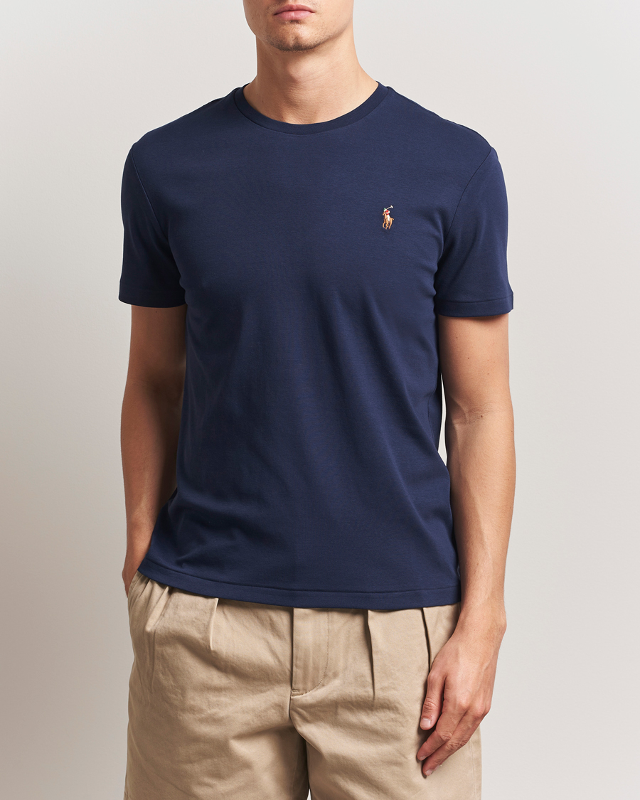 Heren |  | Polo Ralph Lauren | Luxury Pima Cotton Crew Neck T-Shirt Refined Navy