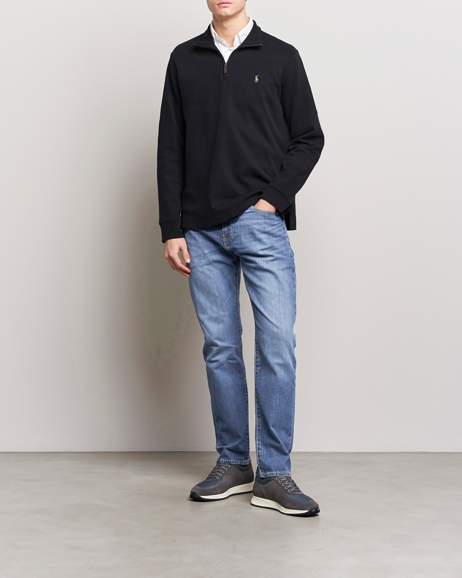 Heren | Truien | Polo Ralph Lauren | Double Knit Jaquard Half Zip Sweater Black