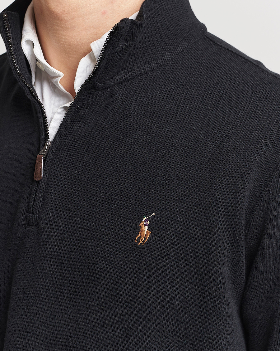 Heren | Truien | Polo Ralph Lauren | Double Knit Jaquard Half Zip Sweater Black
