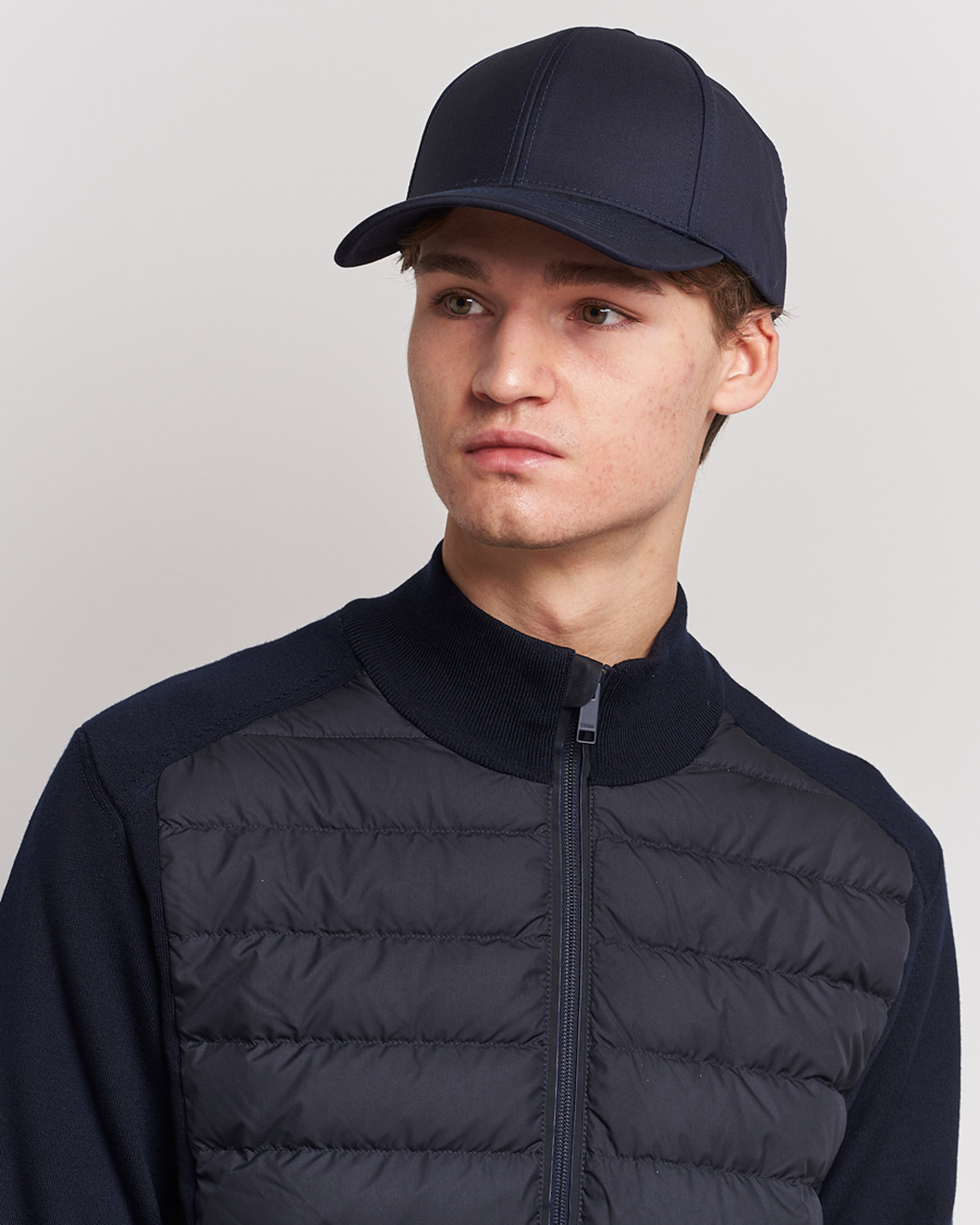 Heren |  | Varsity Headwear | Wool Tech Baseball Cap Navy