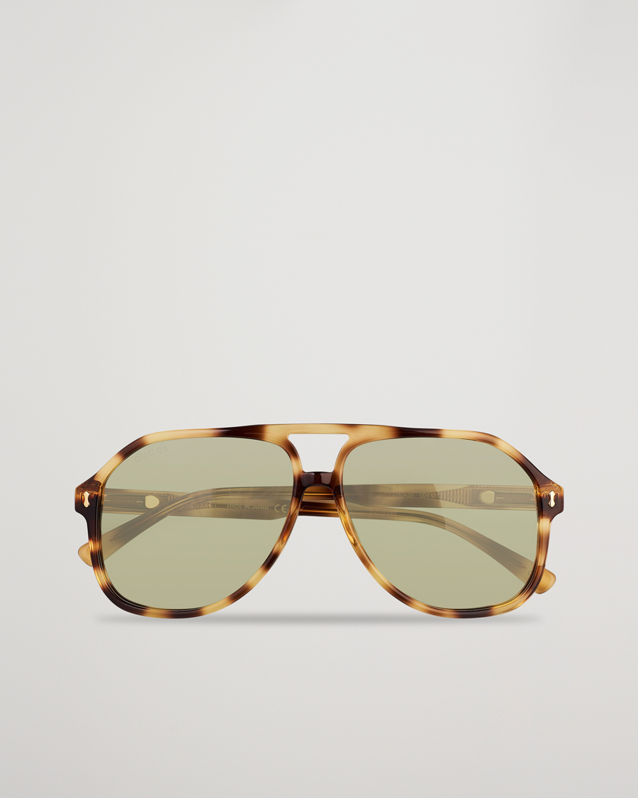 Gucci havana sales green sunglasses