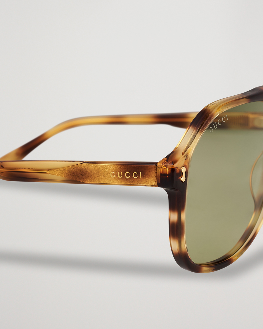 Gucci havana green store sunglasses