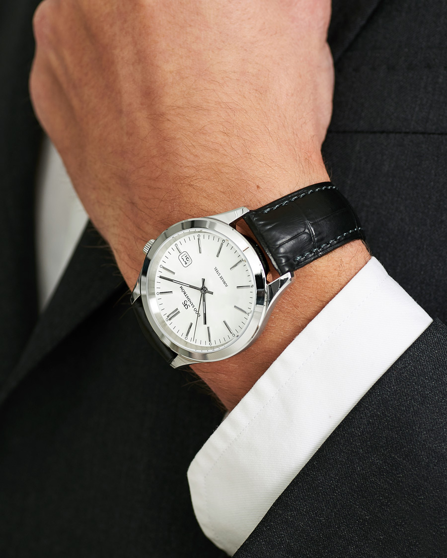 Heren |  | Sjöö Sandström | Jubilee Steel Quartz 40mm White/Black Calf