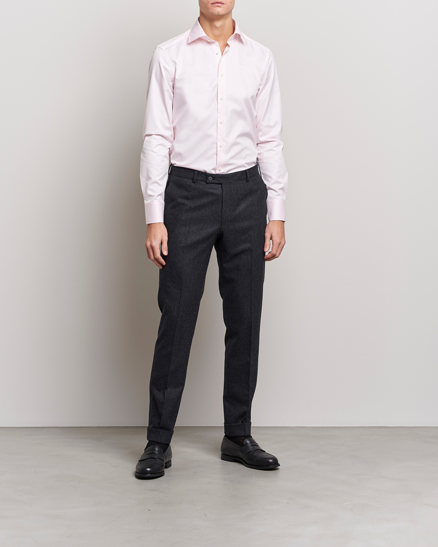 Heren |  | Stenströms | Slimline Cut Away Shirt Pink