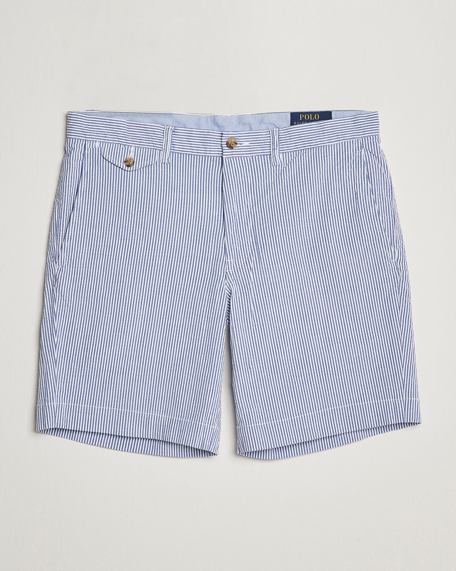 Heren | Korte broek | Polo Ralph Lauren | Bedford Seersucker Shorts Blue/White