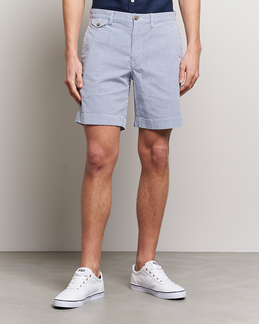 Heren | Korte broek | Polo Ralph Lauren | Bedford Seersucker Shorts Blue/White
