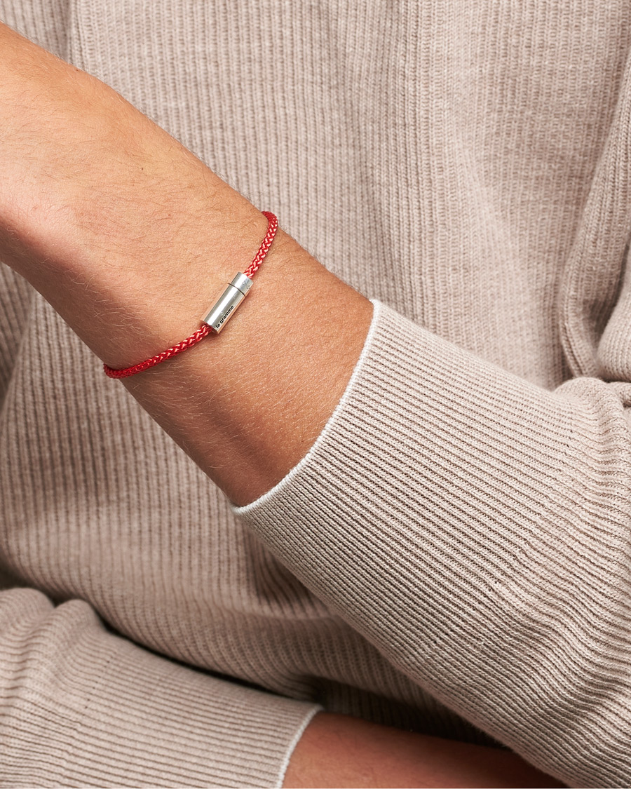 Heren |  | LE GRAMME | Nato Cable Bracelet Red/Sterling Silver 7g