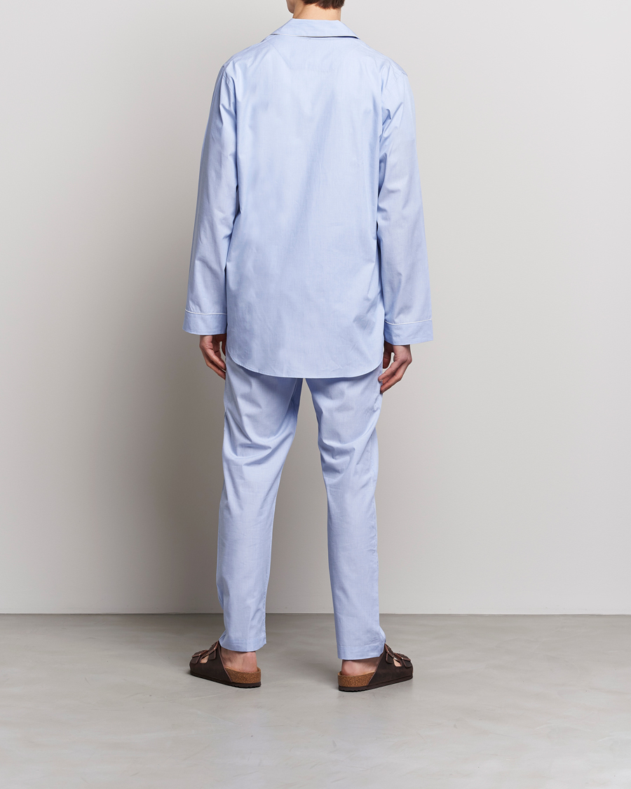 Heren |  | Zimmerli of Switzerland | Mercerized Cotton Pyjamas Light Blue