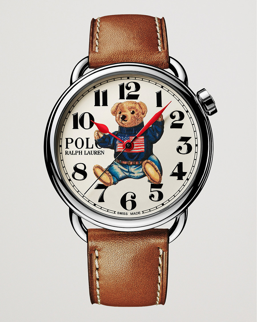 Polo Ralph Lauren 42mm Automatic Flag Bear White Dial Man