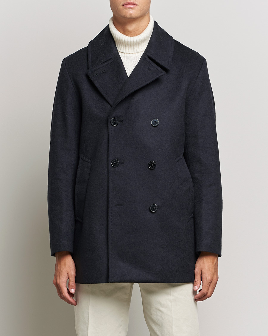 Heren |  | Mackintosh | Dalton Wool/Cashmere Peacoat Navy