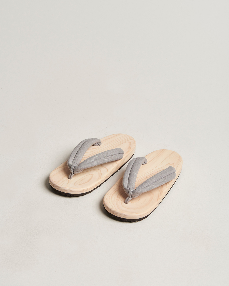 Heren |  | Beams Japan | Wooden Geta Sandals Light Grey