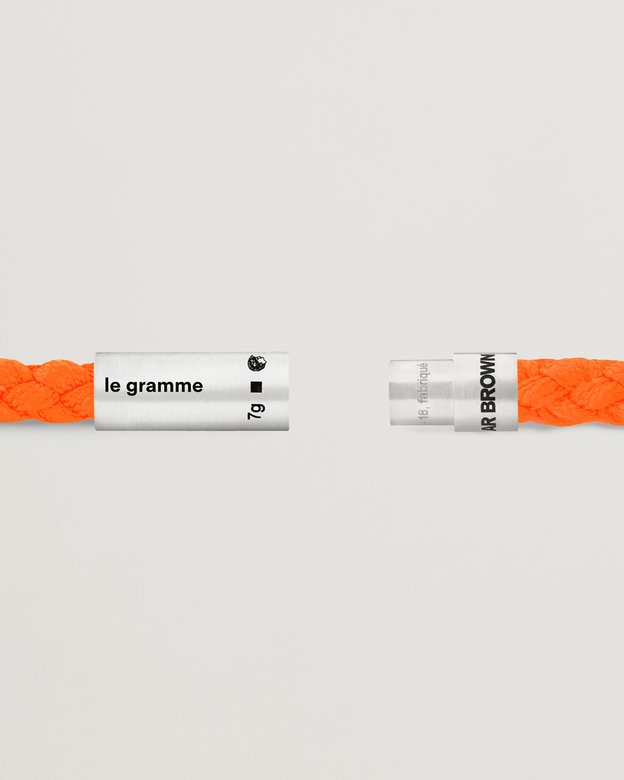 Heren |  | LE GRAMME | X Orlebar Brown Nato Bracelet Orange/Sterling Silver