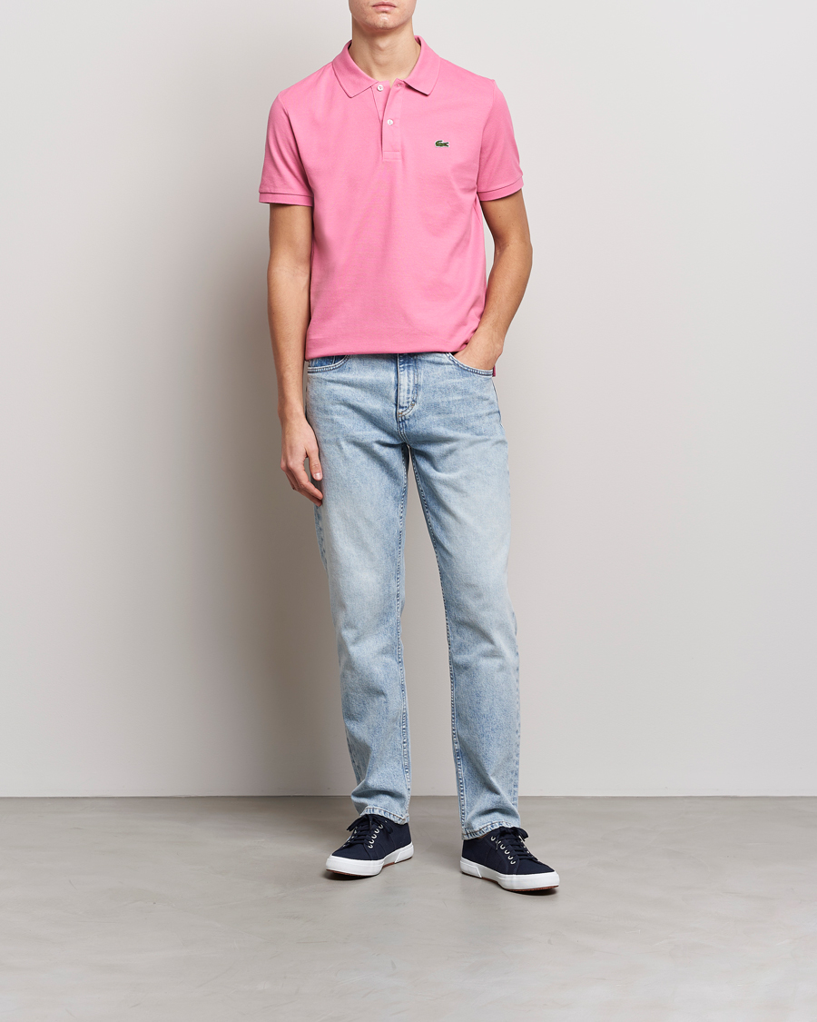 Lacoste pink polo clearance shirt