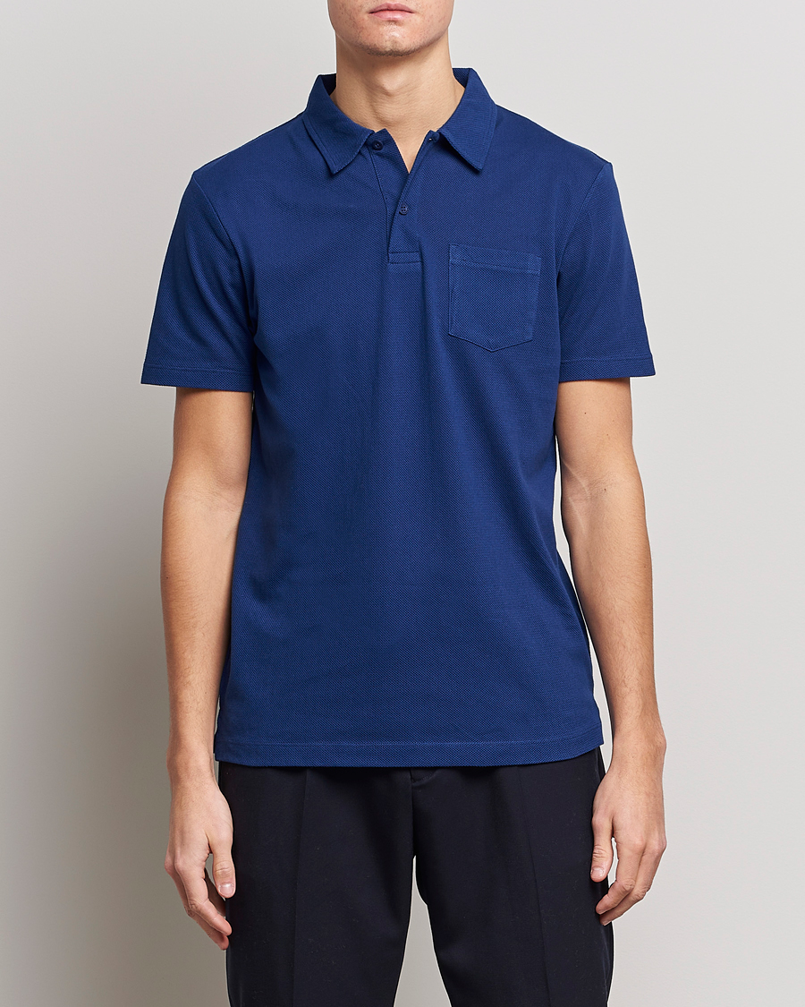 Heren |  | Sunspel | Riviera Polo Shirt Space Blue