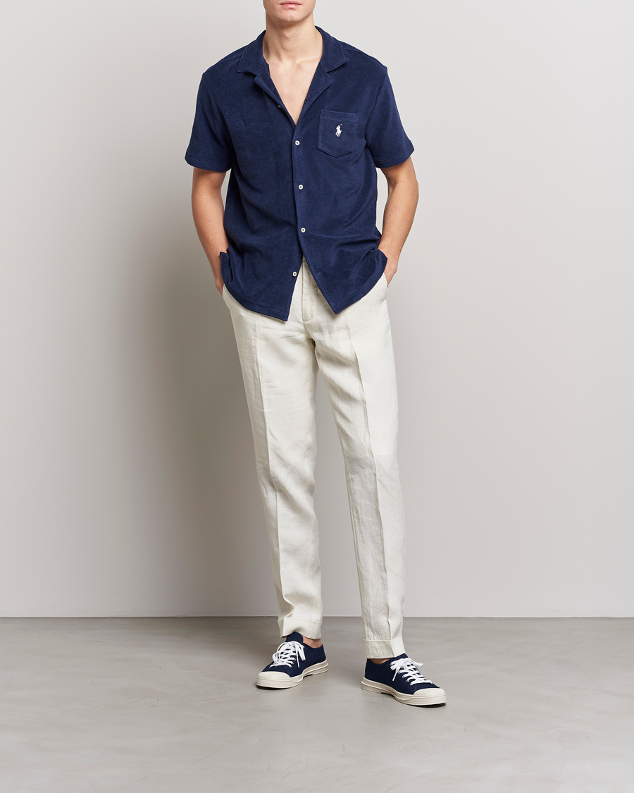 Heren | Overhemden | Polo Ralph Lauren | Cotton Terry Short Sleeve Newport Navy