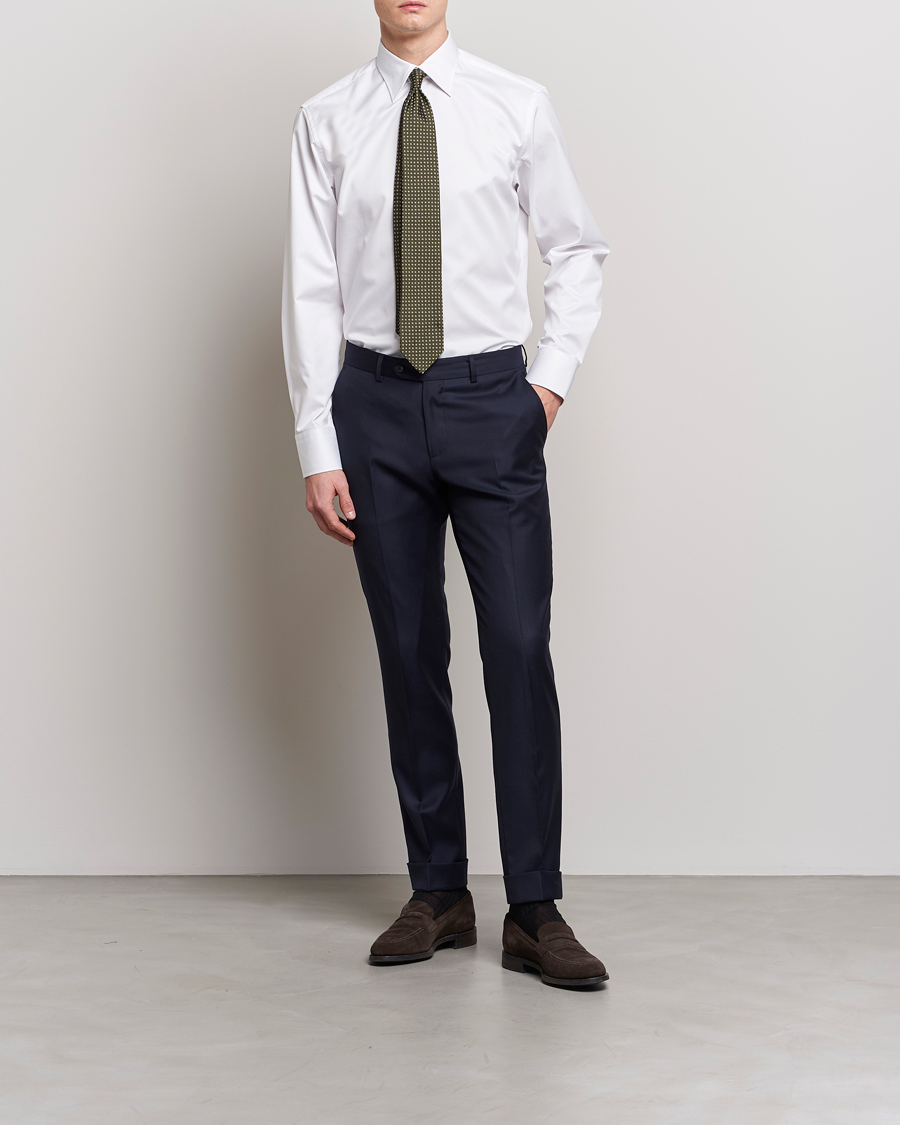 Heren | Stenströms | Stenströms | Fitted Body Kent Collar Shirt White