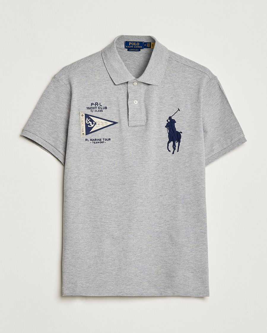 Polo Ralph Lauren Custom Slim Fit Regatta Polo Andover Heather