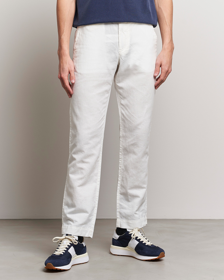 Heren | De linnenkast | Polo Ralph Lauren | Cotton/Linen Bedford Chinos Deckwash White