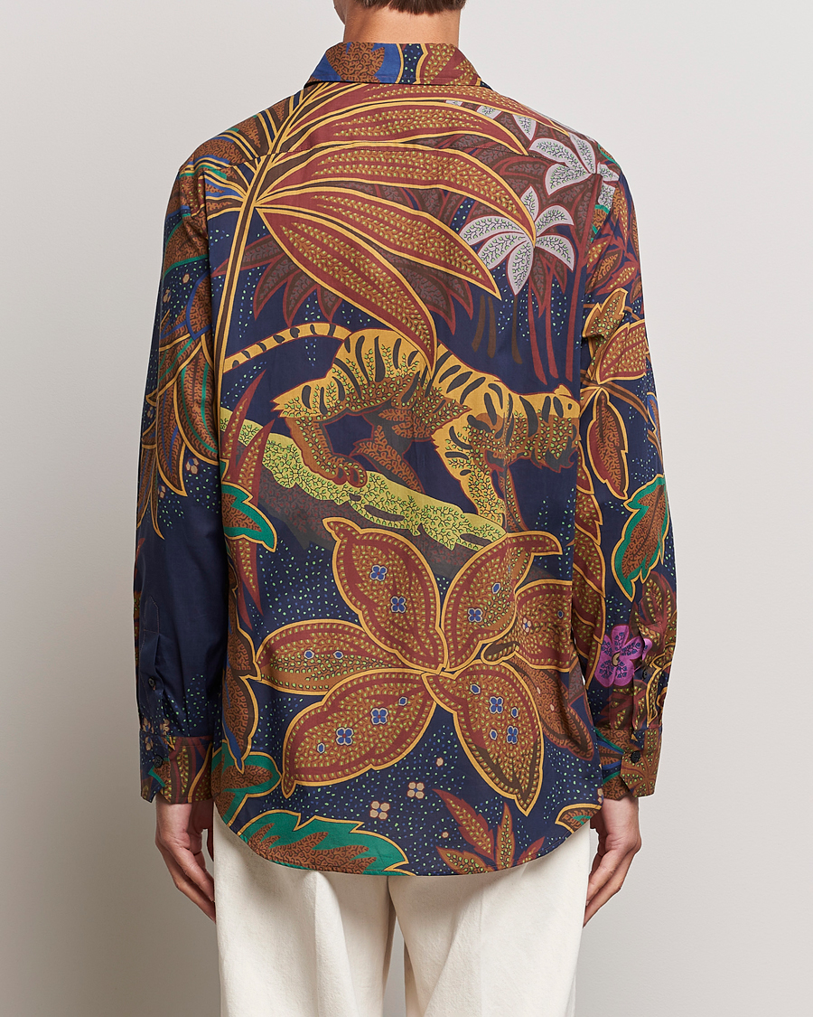 Etro Oversize Jungle Printed Shirt Navy Man CareOfCarl